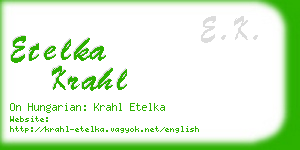 etelka krahl business card